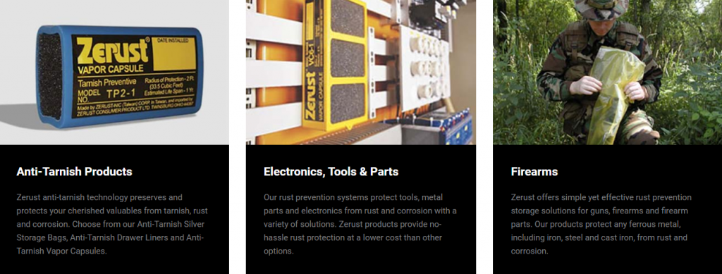 Zerust Plastabs and Rust Prevention Products