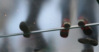 glass flooring details