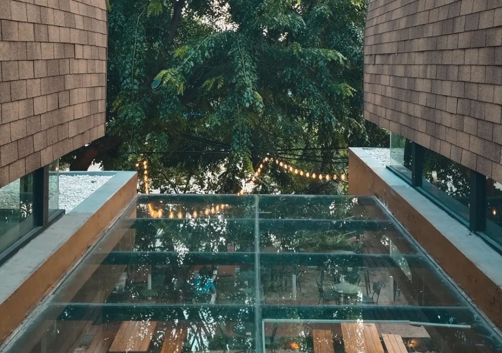 tempered glass floor